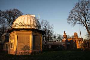 Bialkow Observatory at sunrise