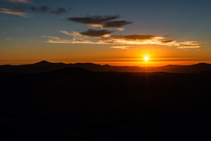 Sunset over Atacama Desert wit VLT