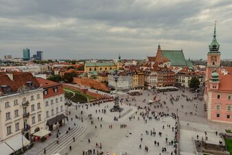 Sigismund's Column seen from St. Anne's Church, Warsaw