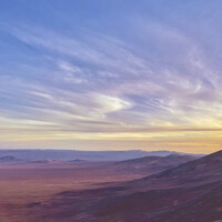 Unlikely clouds over Atacama at dusk